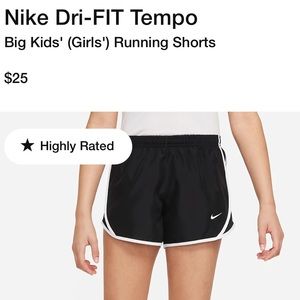 nike black shorts kids (m)